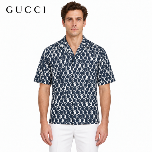 Gucci GG Monogram Short-Sleeve Shirt
