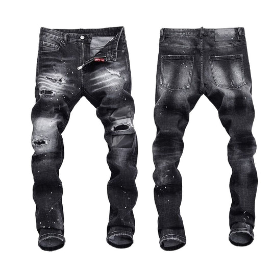 dsquared2 Hole spray ink wash Jeans