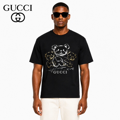 Gucci Teddy Bear Sketch Graphic T-Shirt