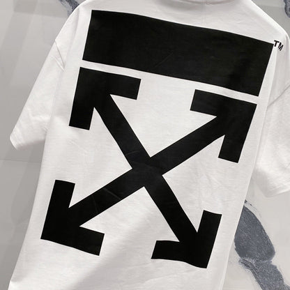OFF-White  Arrow Logo Cotton T-shirt#34