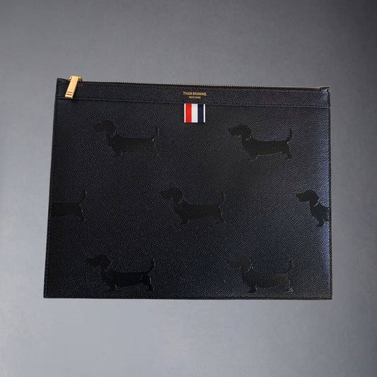 Thom Browne Top-grade cowhide clutch
