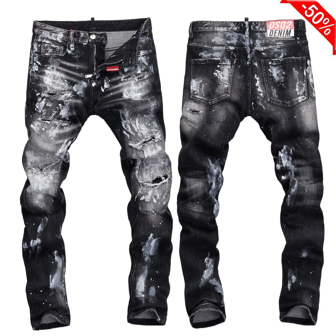dsquared2 New Ink Splash Man Hole Jeans
