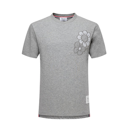 Thom Browne  Floral Embroidery T-shirt
