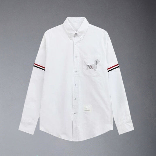 Thom Browne 4-Bar Stripes Shirt