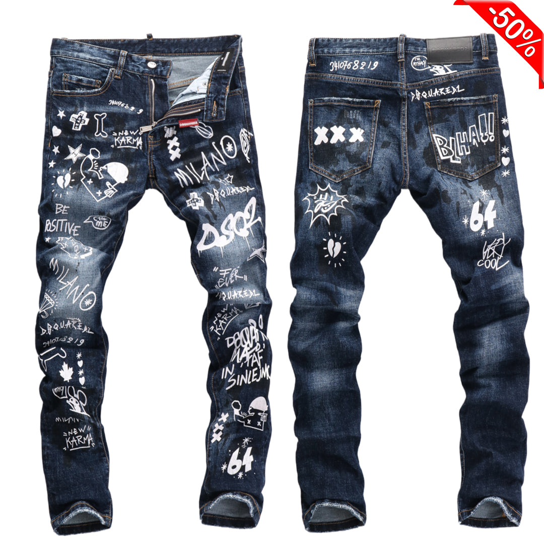 dsquared2 New Man Graffiti Jeans