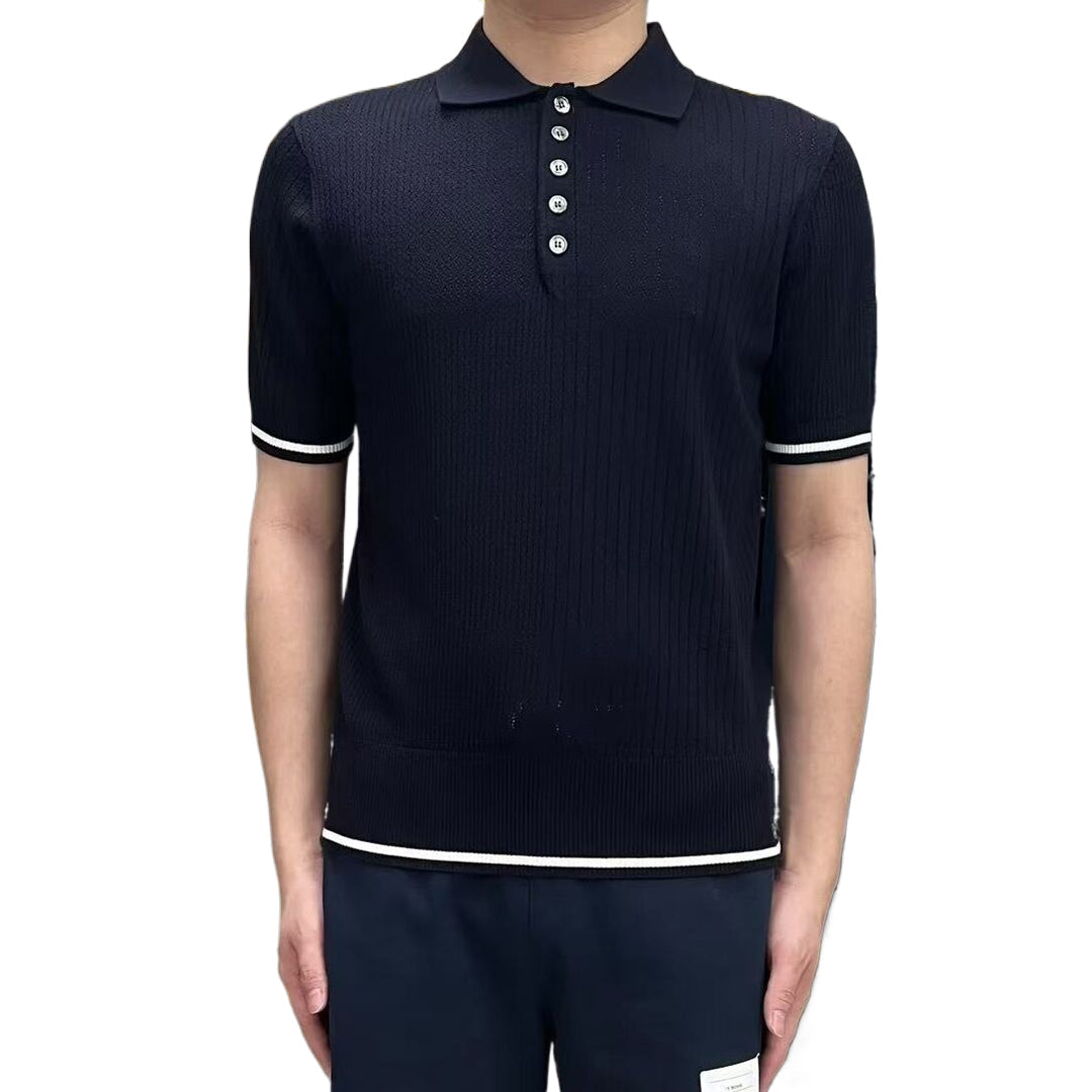 Thom Browne  2025ss Men Wool POLO T-shirt