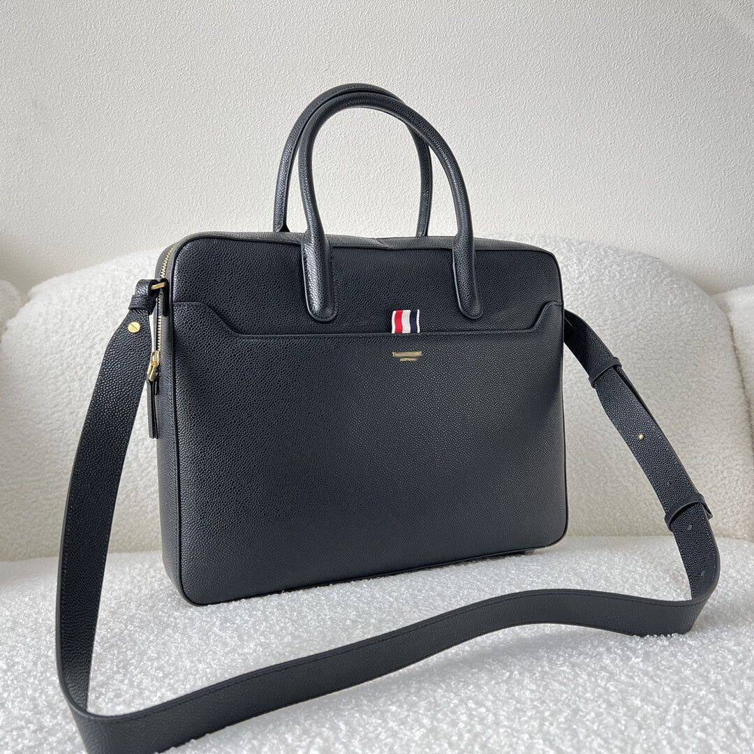 Thom Browne Top-grade cowhide briefcase