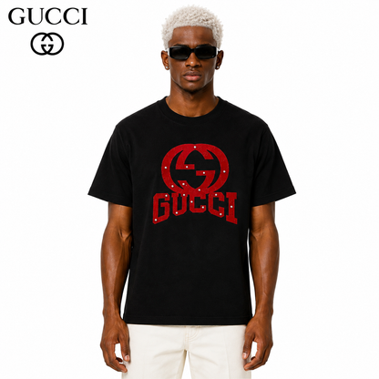 Gucci Interlocking GG Studded Logo T-Shirt