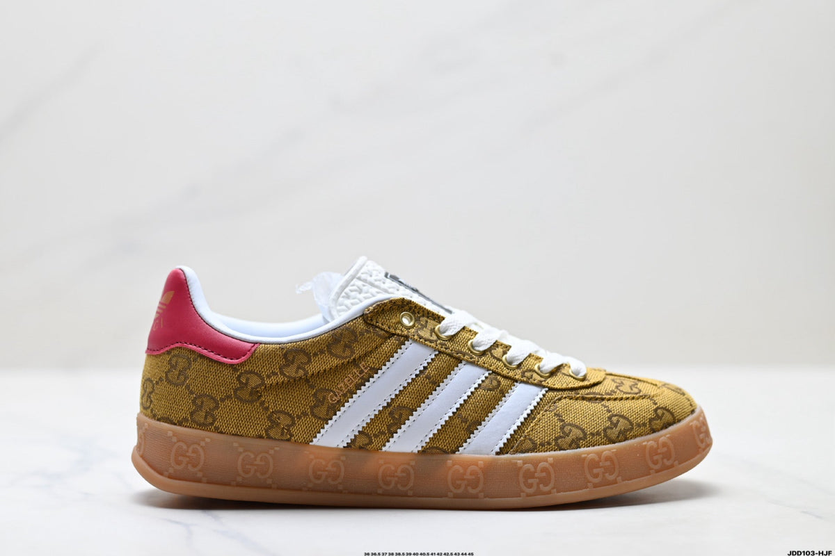 Adidas Originals Samba GG Monogram Gold Brown Sneakers