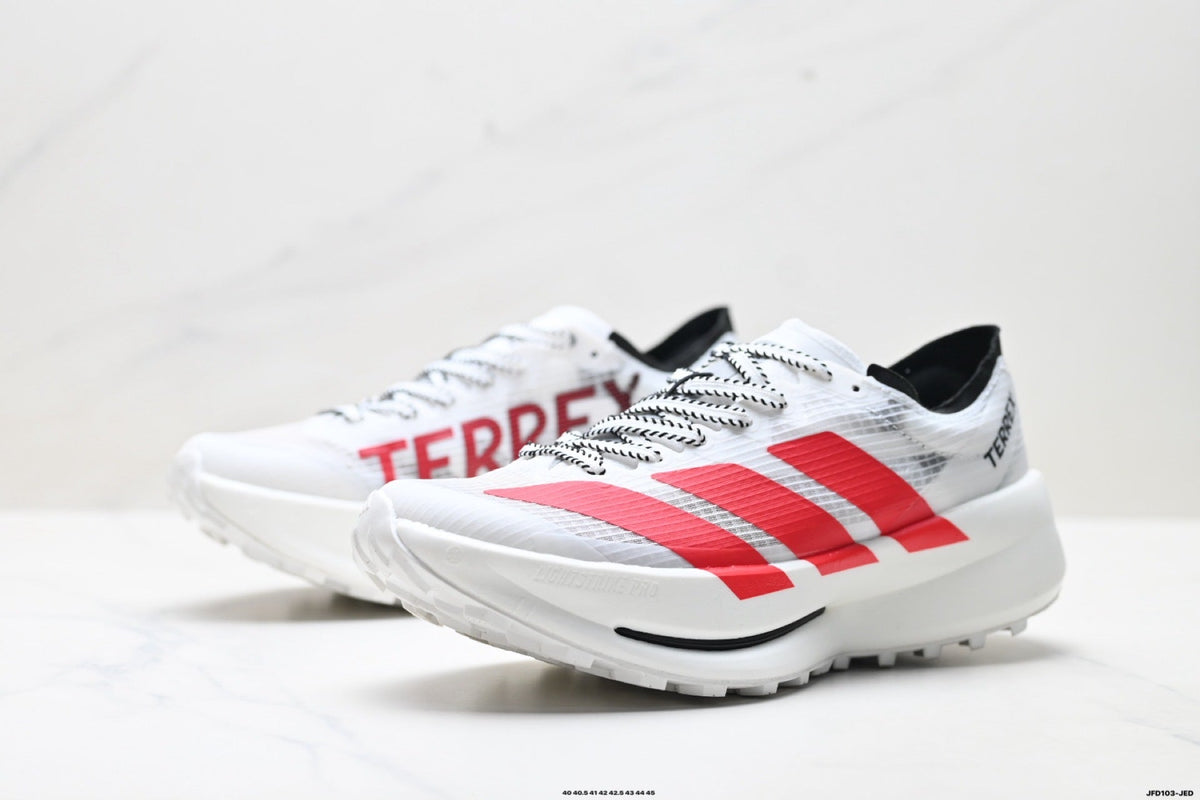 Adidas K81801650 Men's Running Shoes #4 - White/Red - image 5