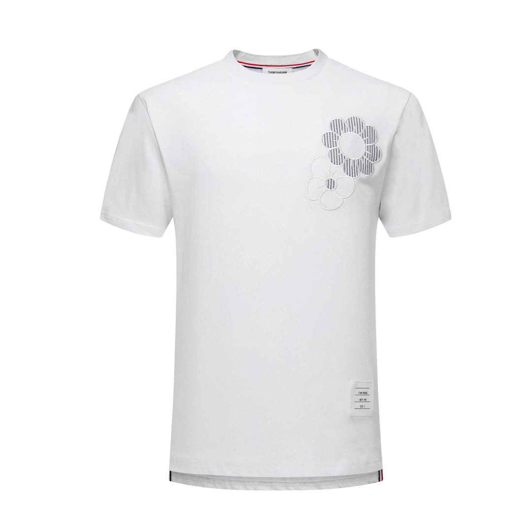 Thom Browne  Floral Embroidery T-shirt