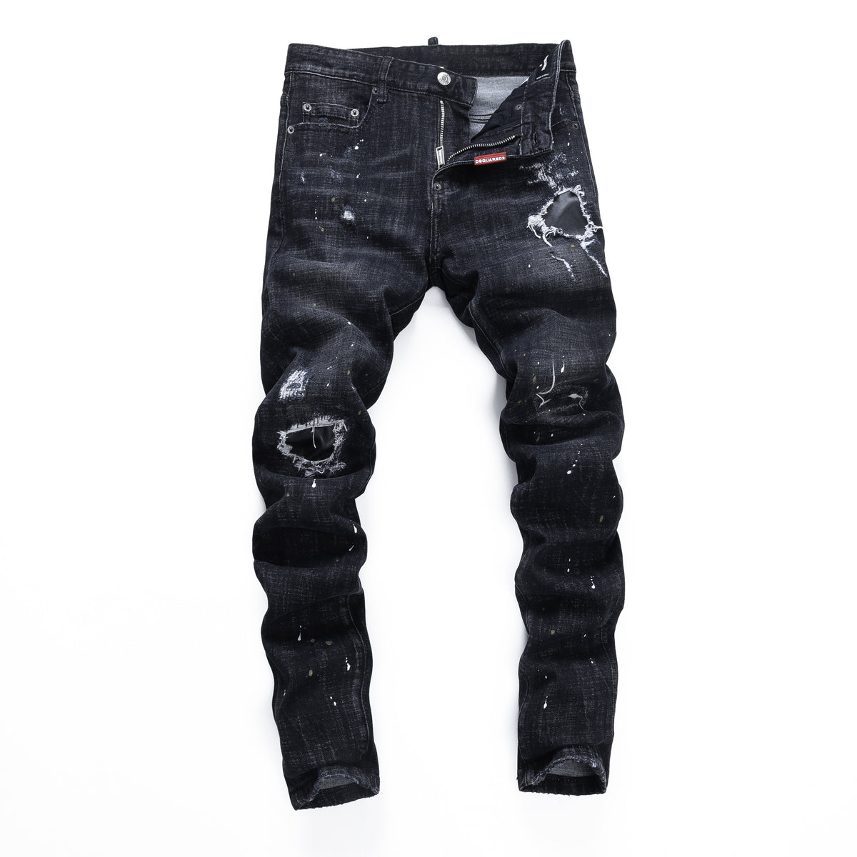 dsquared2 New Man Ink splash Hole Jeans