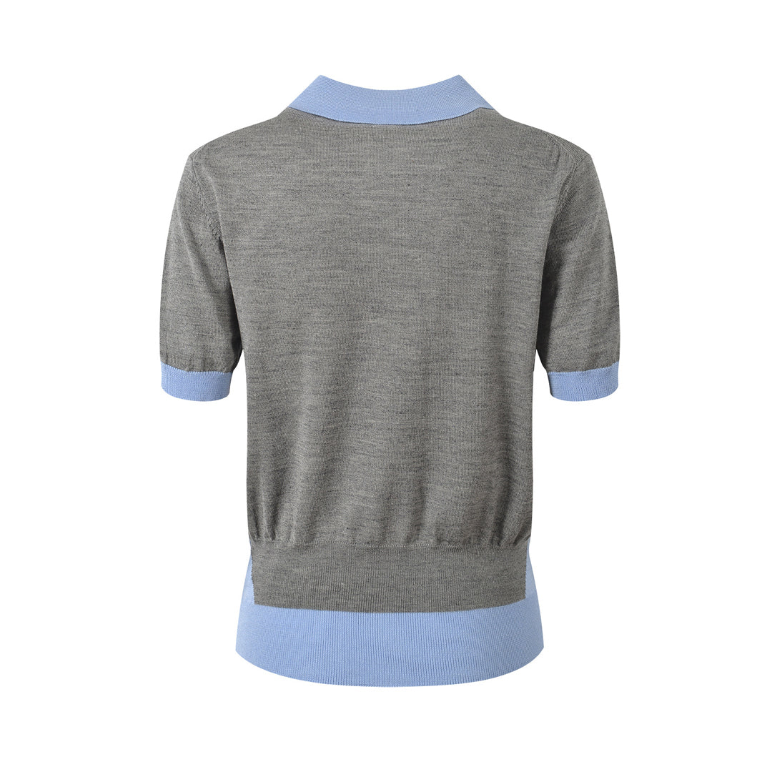 MR.TOM  Women Ribbon POLO shirt