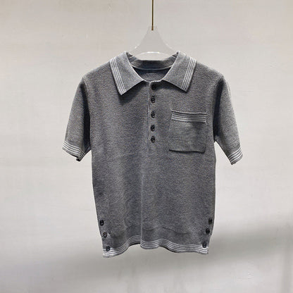 MR.TOM  Women stripe POLO shirt