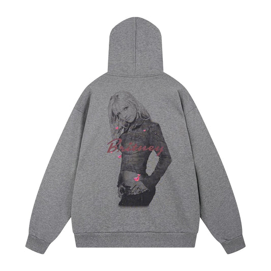 Balenciaga New LOGO Gray Hoodie