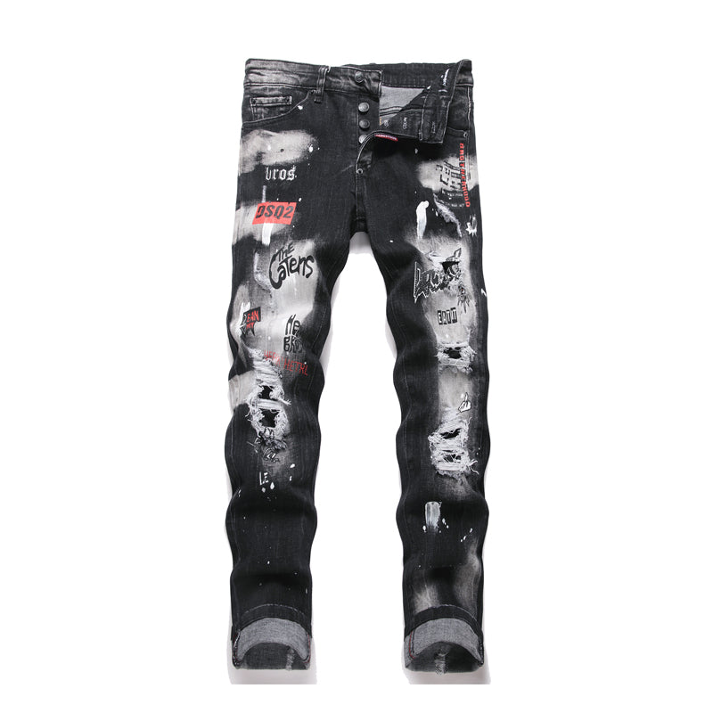 dsquared2 little feet graffiti Jeans