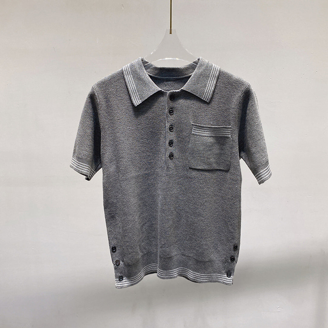 MR.TOM  Women stripe POLO shirt