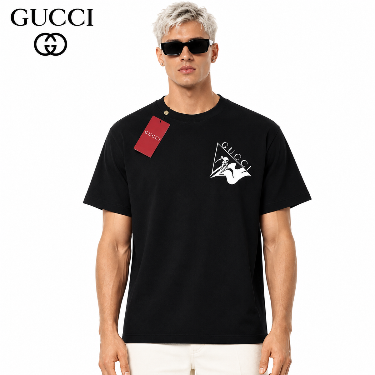Gucci Triangle Graphic Logo T-Shirt