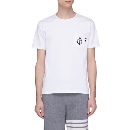 Thom Browne Anchor Embroidery  T-shirt