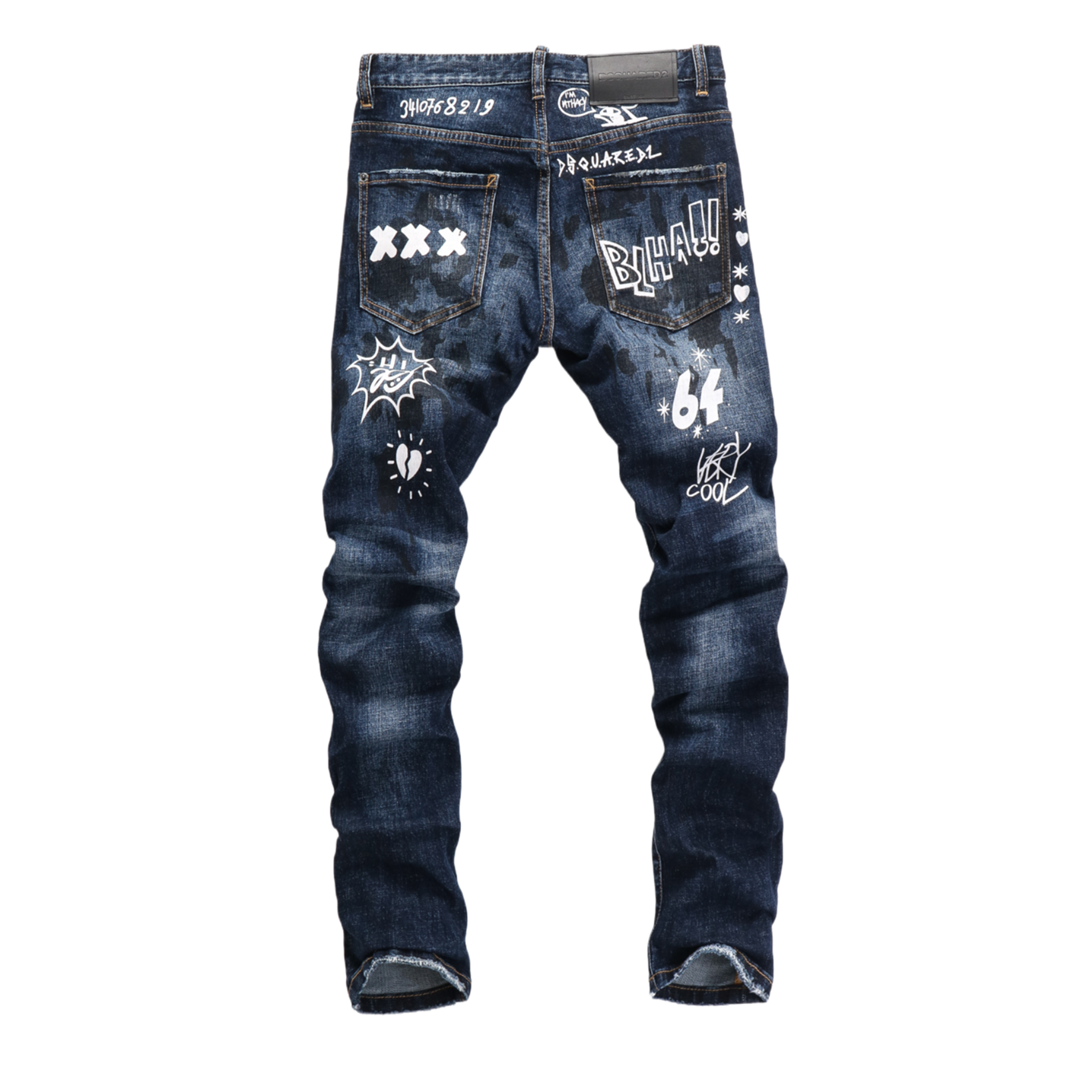 dsquared2 New Man Graffiti Jeans
