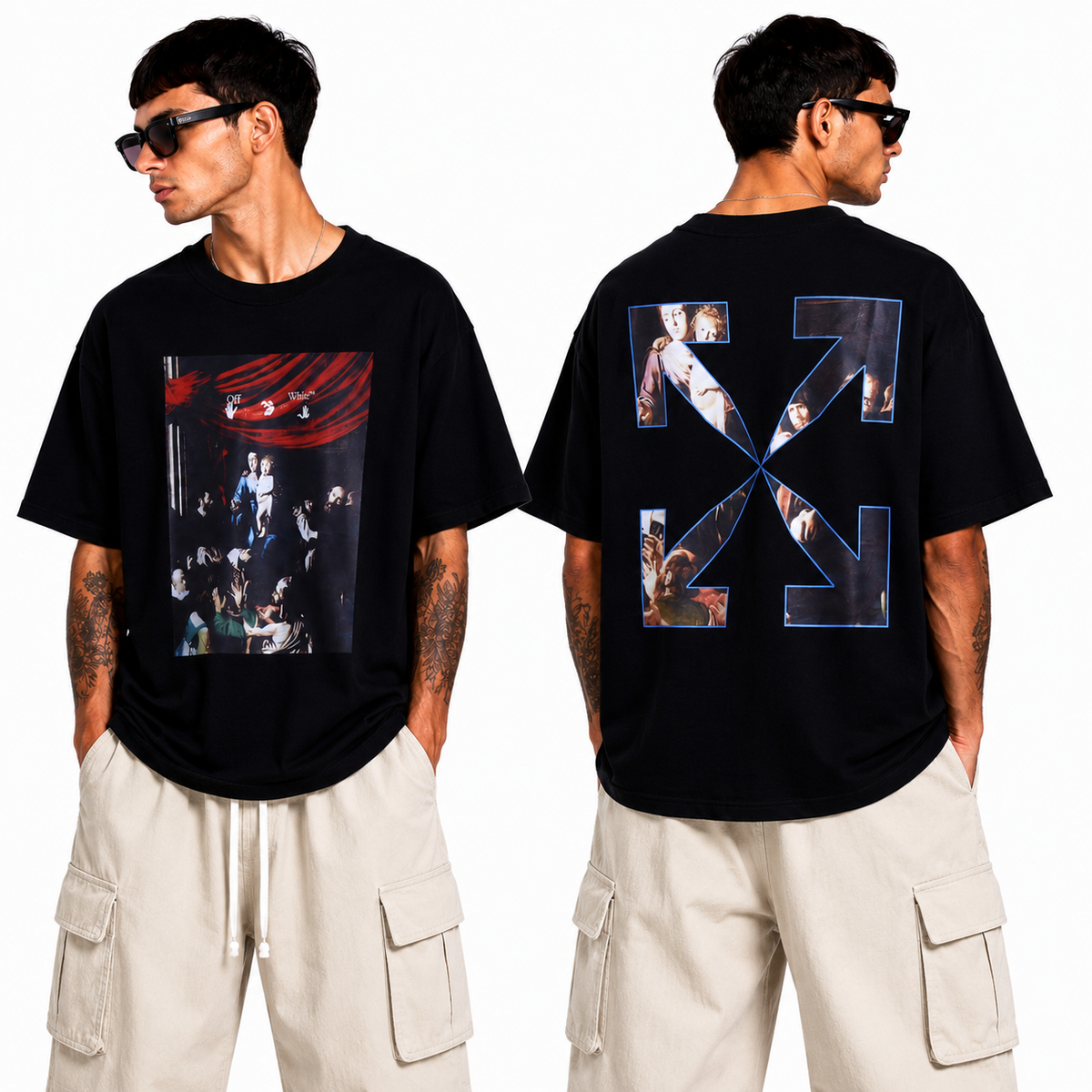 OFF-White  Arrow logo print T-shirt#90