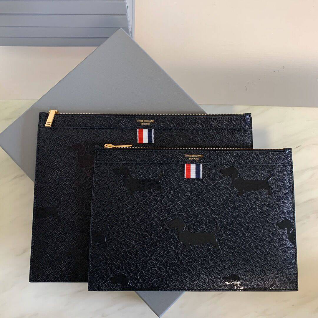 Thom Browne Top-grade cowhide clutch
