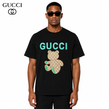 Gucci GG Teddy Bear Monogram Patch Oversized T-Shirt