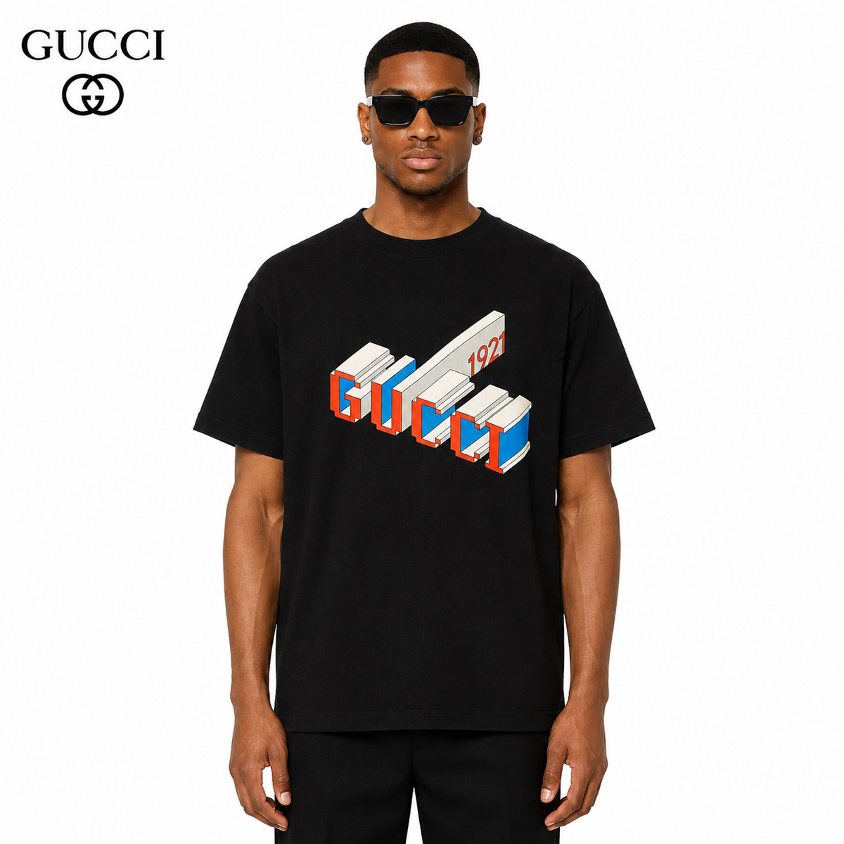 Gucci 1921 3D Logo Graphic T-Shirt
