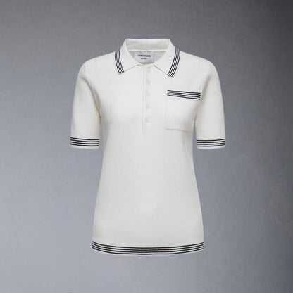 MR.TOM  Women stripe POLO shirt