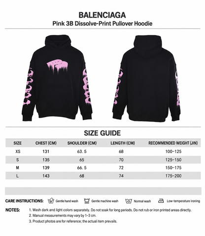 Balenciaga LOGO Print Gradient Hoodie
