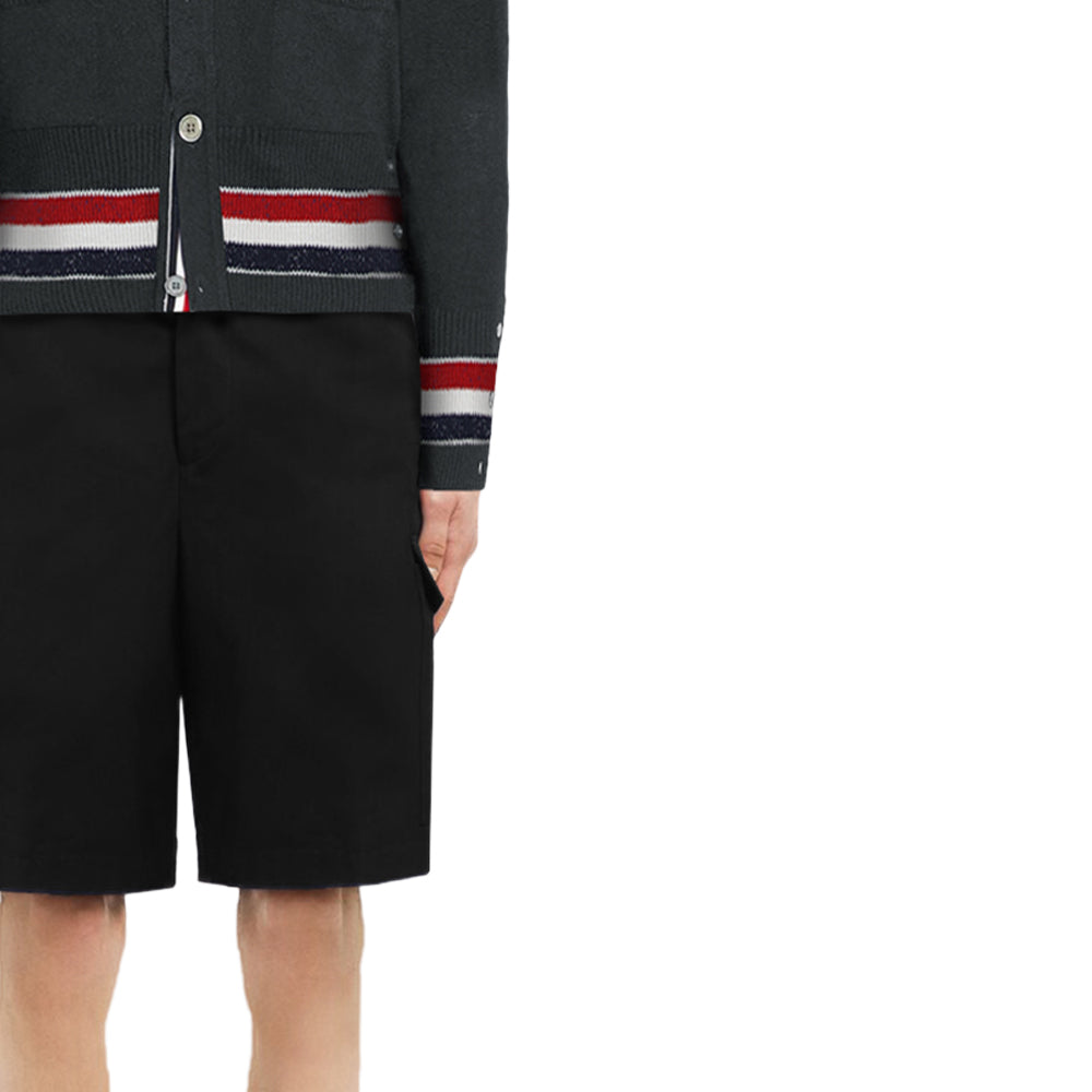 Thom Browne 4-Bar Thick knitted jacket