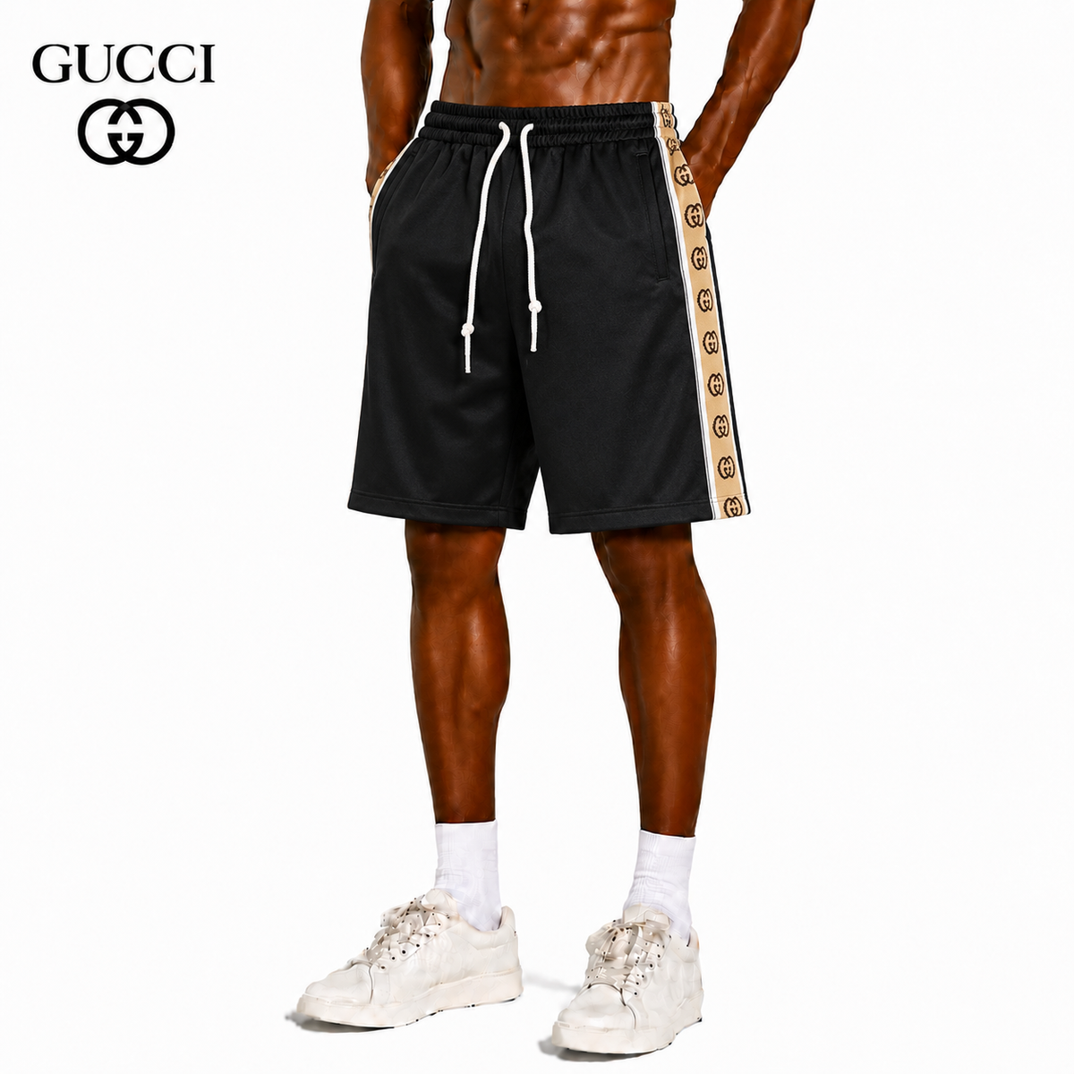 Gucci Double G Monogram Tape Shorts