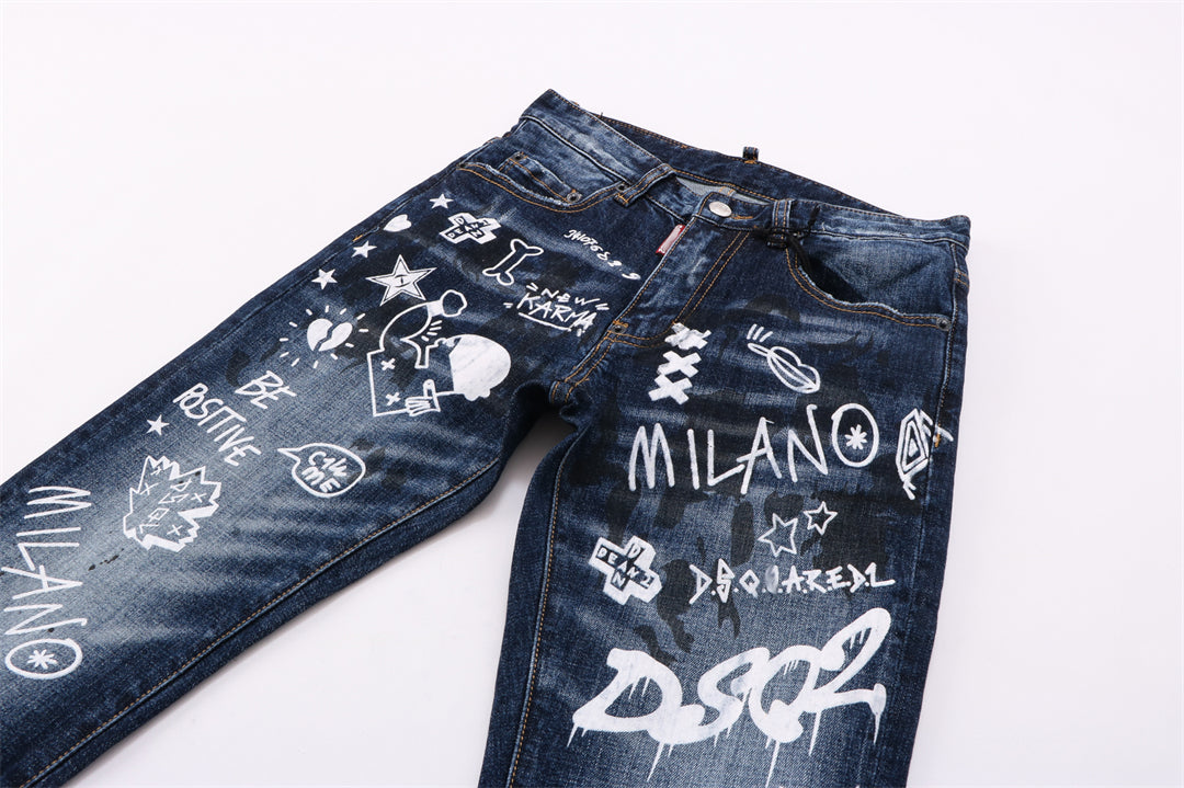 dsquared2 New Man Graffiti Jeans