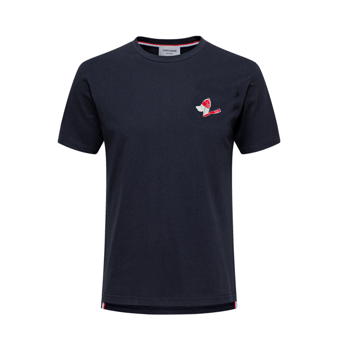 Thom Browne Christmas Dog Embroidery T-shirt