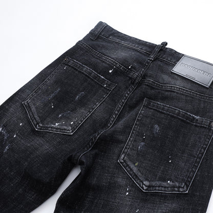 dsquared2 New Man Ink splash Hole Jeans
