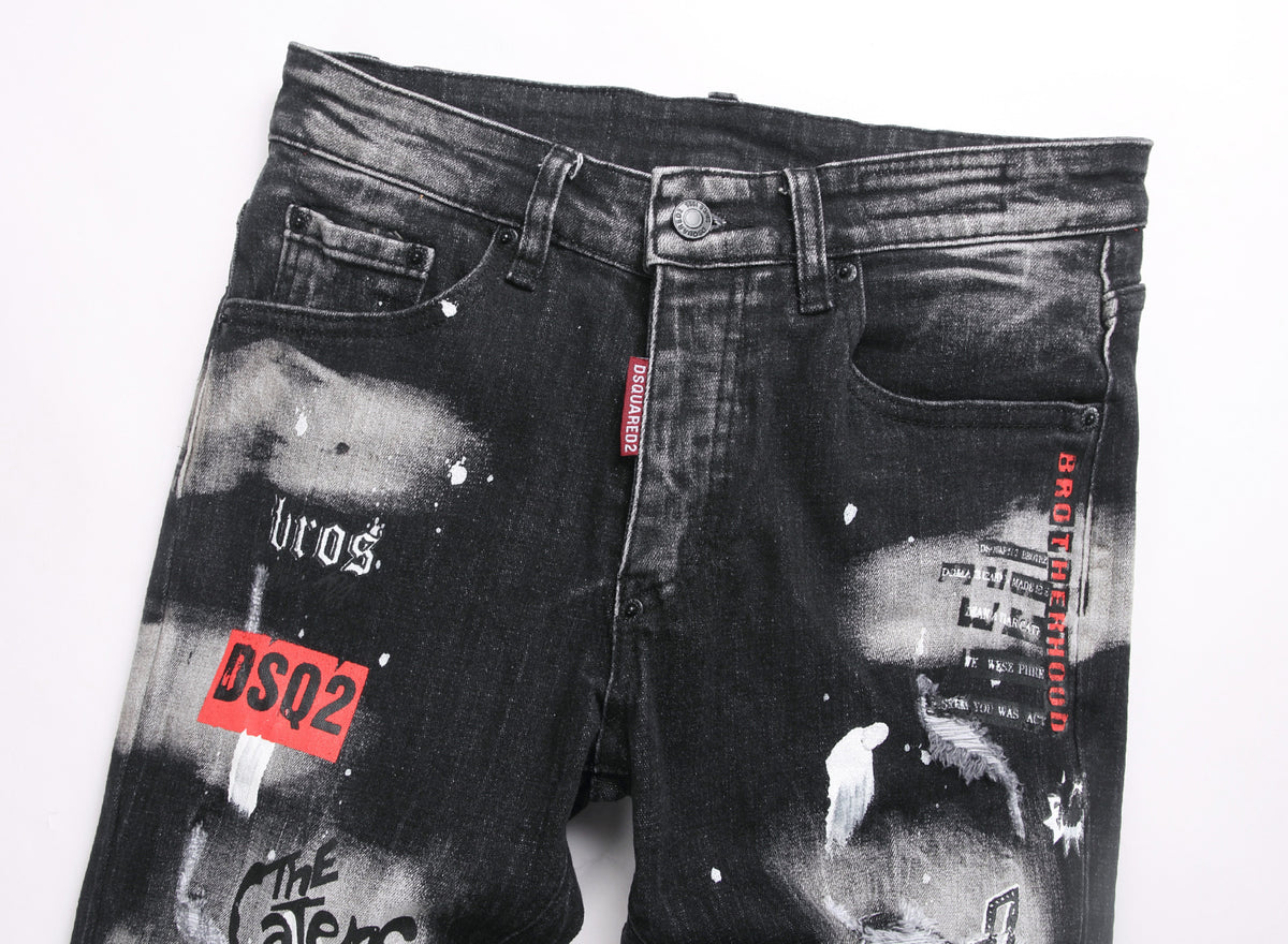 dsquared2 little feet graffiti Jeans