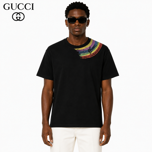Gucci Rainbow Graffiti Signature T-Shirt