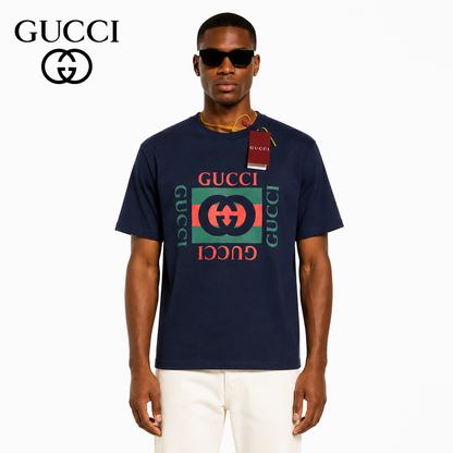 Gucci Double G Interlocking Logo Graphic T-Shirt