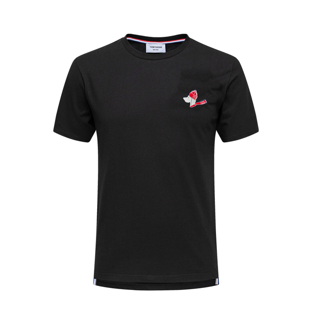 Thom Browne Christmas Dog Embroidery T-shirt