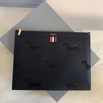 Thom Browne Top-grade cowhide clutch