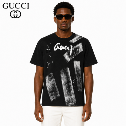 Gucci Graffiti Brushstroke Logo T-Shirt