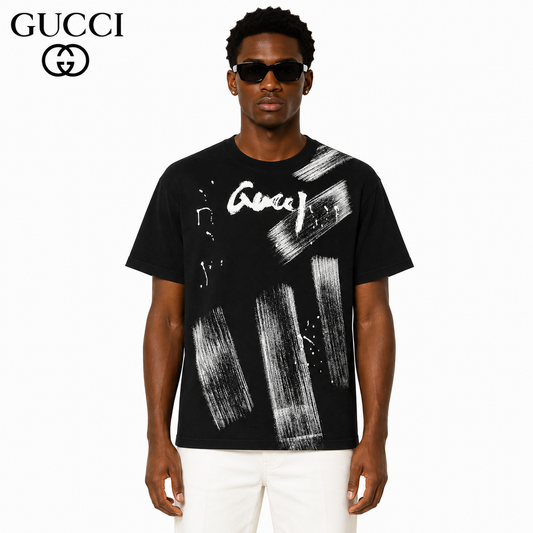 Gucci Graffiti Brushstroke Logo T-Shirt