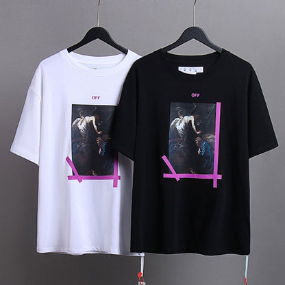 OFF-White  Arrow Logo Cotton T-shirt#70