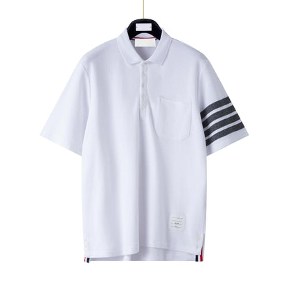 Thom Browne  Pocket Stripes POLO Shirt