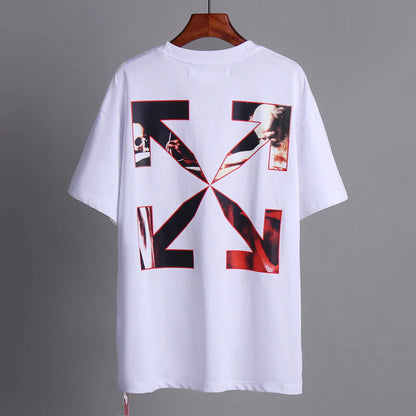 OFF-White  Arrow Logo Cotton T-shirt-1020