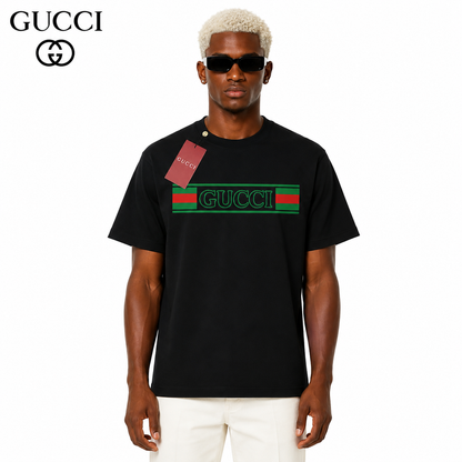 Gucci Stripe Logo Band T-Shirt