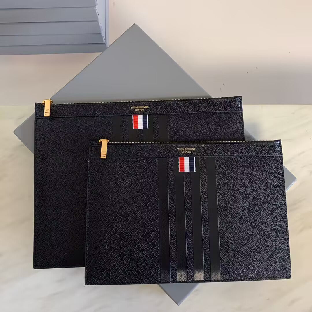 Thom Browne Top-grade cowhide clutch