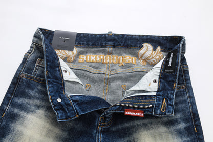 dsquared2 hot diamond embroidery Jeans