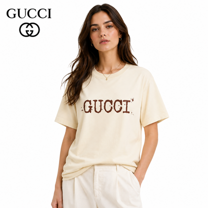 Gucci Distressed Logo Oversized T-Shirt