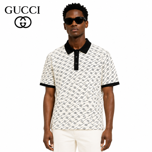 Gucci GG Monogram All-Over Print Polo Shirt